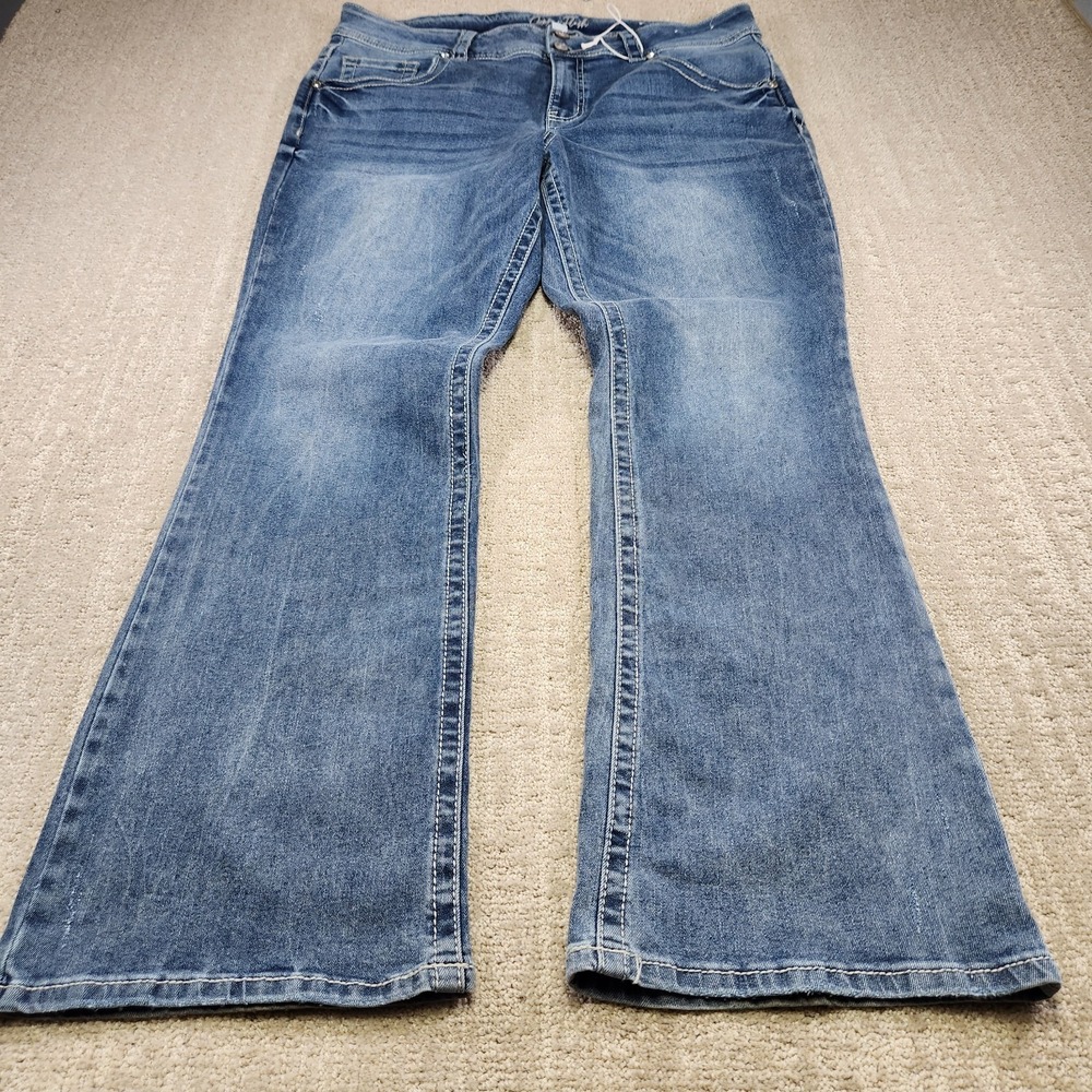 Copper Flash Jeans Women 16 Curvy Y2K Style Flare Bootcut High Rise Cowgirl Boho